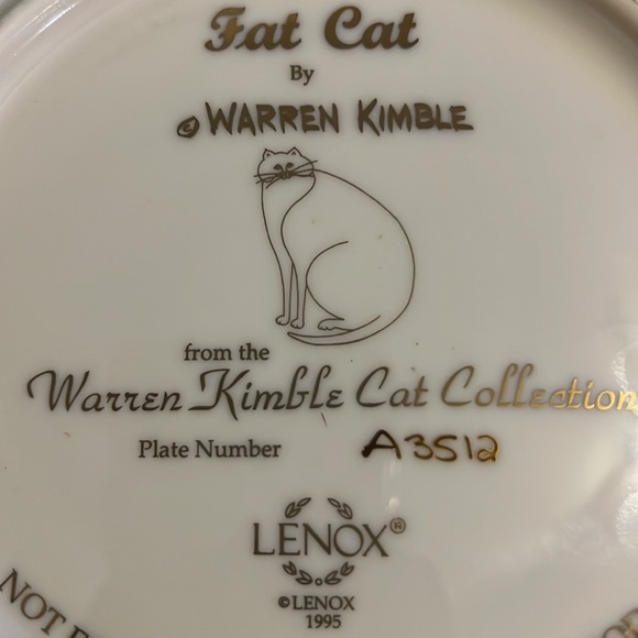 Lenox Fat Cat Collection Plate - Picture 3 of 4